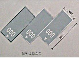 斜車位劃線標(biāo)準(zhǔn)尺寸圖！ 